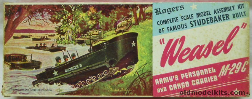 Rogers Motor Company 1/12 Studebaker M-29 C Weasel - Army Personnel and Cargo Carrier, 29C plastic model kit